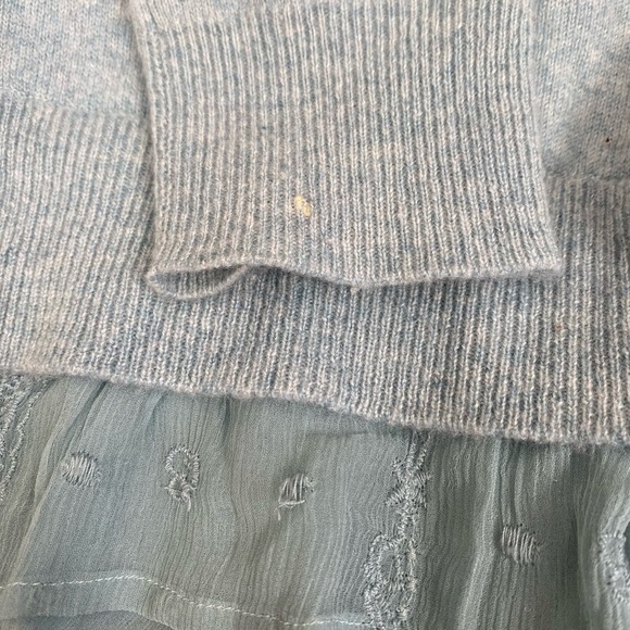 Cashmere Sweater with Ruffle Hem - Picture 2 of 4